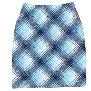 Hanna Andersson Girl’s Sz 4 Sm Blue Green Fleece Argyle Diamond A Line Skirt
